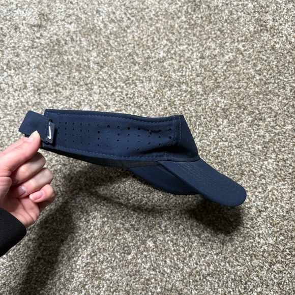 Nike Navy Visor with White Swoosh - Picture 3 of 6